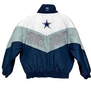 Dallas Cowboys XL Puffer Jacket | 90s Logo 7, Rare Vintage NFL Streetwear Retro